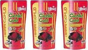 (3 Pack) Hikari Cichlid Gold Floating Pellets Large, 8.8-Ounce