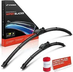A-Premium Pack of 2 Windshield Wiper Blades with Wear Indicator & Towel - Compatible with Subaru Impreza 2017-2024, CrossTrek 2018-2024, WRX 2022-2024 - 26" and 16", Gen2V5, Left and Right