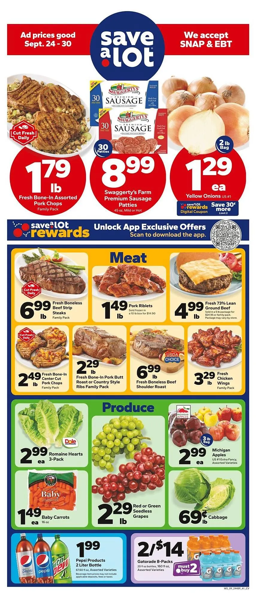 Weekly ad Save a Lot weekly ad from September 24 to September 30 2025 - Page 1