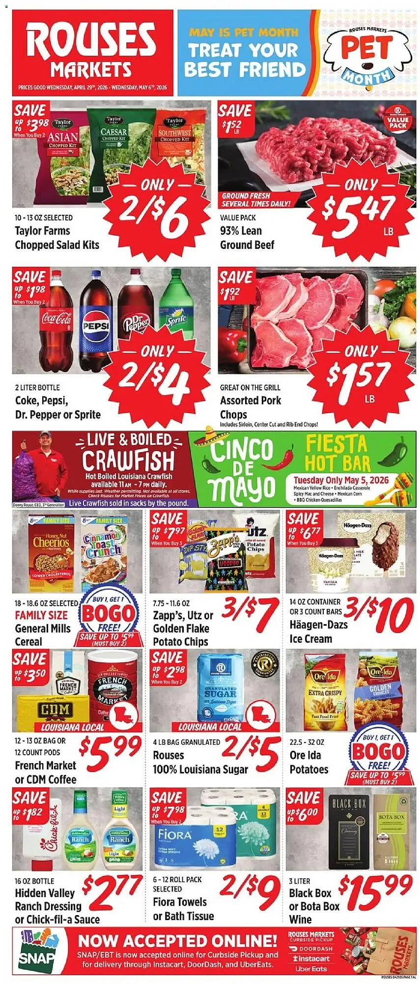Weekly promotion Rouses weekly ad spanning from April 29 to May 6 2026 - Page 1 for Catalogue 365