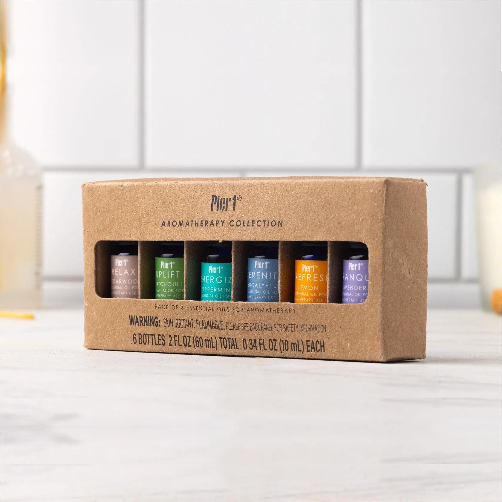 Pier 1 Aromatherapy Set of 6 Essential Oils