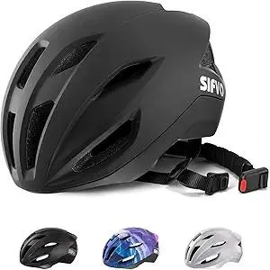 Adult Bike Helmet, SIFVO Road Bike Helmet Adjustable 56-61cm, Magnetic Buckle Lightweight Cycle Helmet for Men and Women Commuting Cycling Scooter Helmet