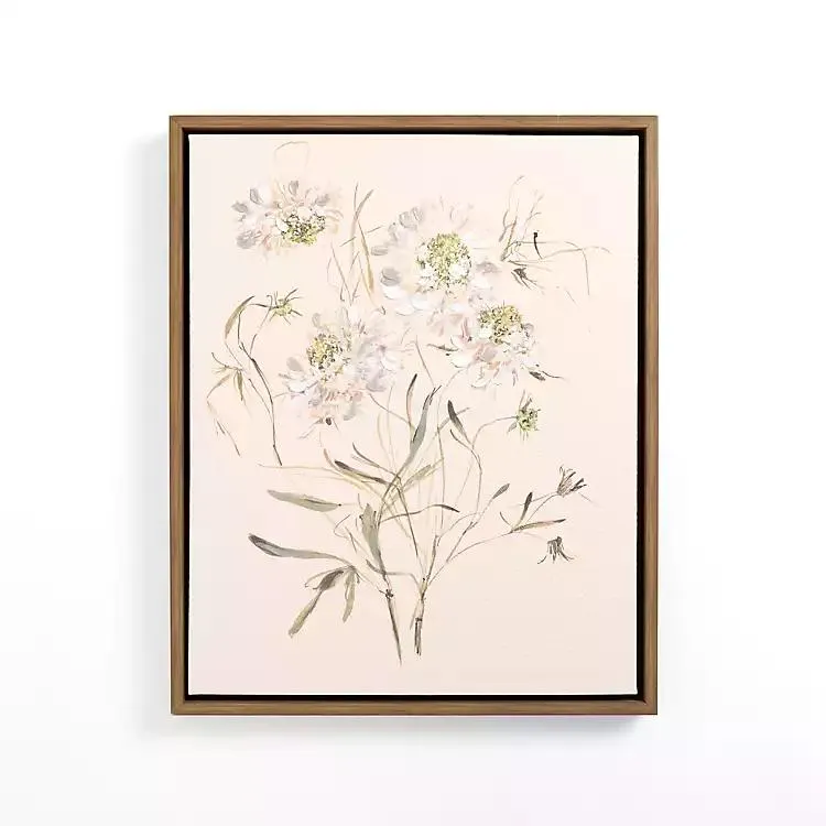 Flower Stems II Framed Canvas Art Print