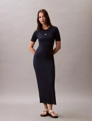 Modal Stretch Rib Midi Dress