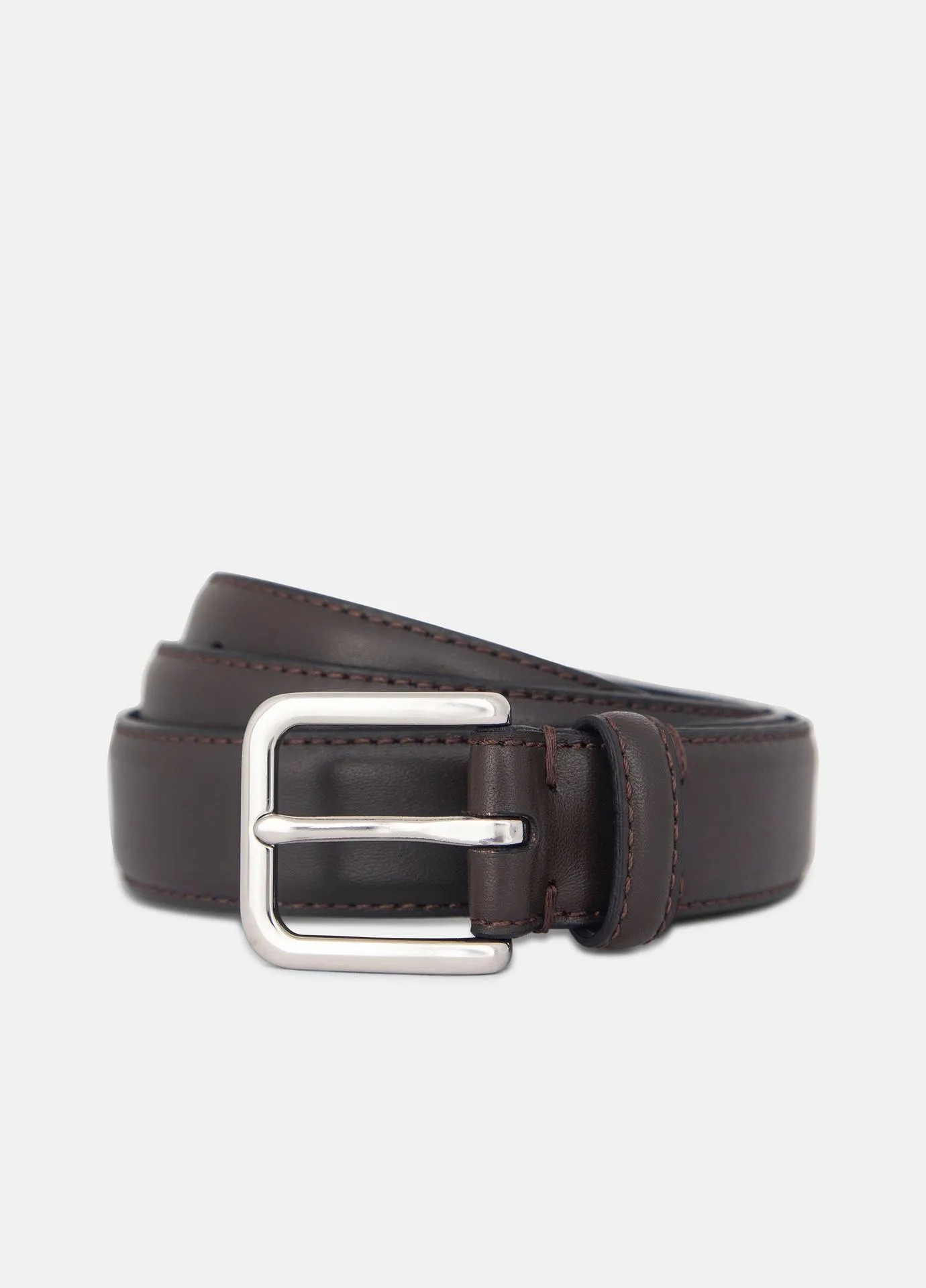 Men’s 30mm Stitched Leather Belt