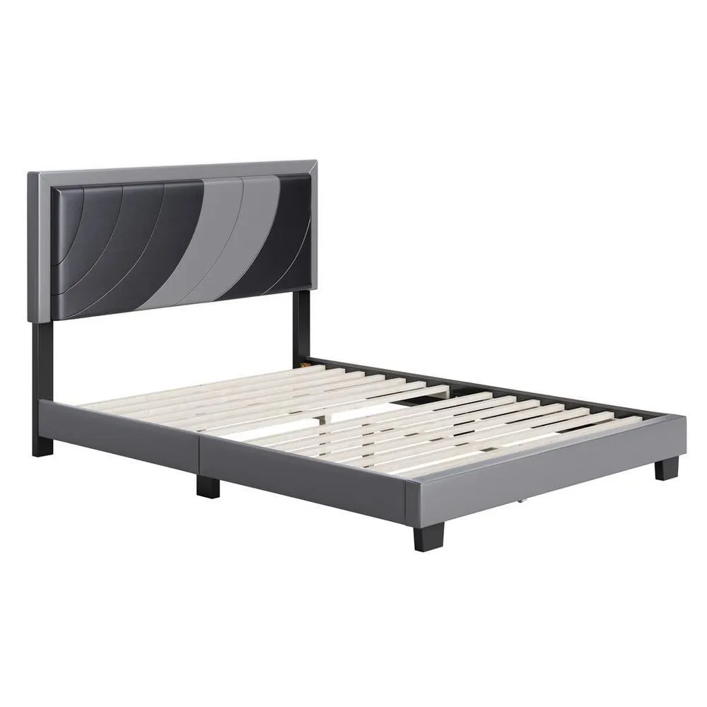 Brianna Full Platform Bed - Black & Gray
