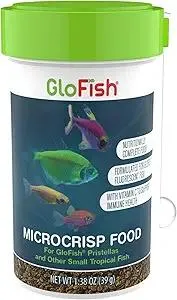 GloFish Microcrisp Food Nutritionally Complete Food for Small Tropical Fish, 1.38 Ounces