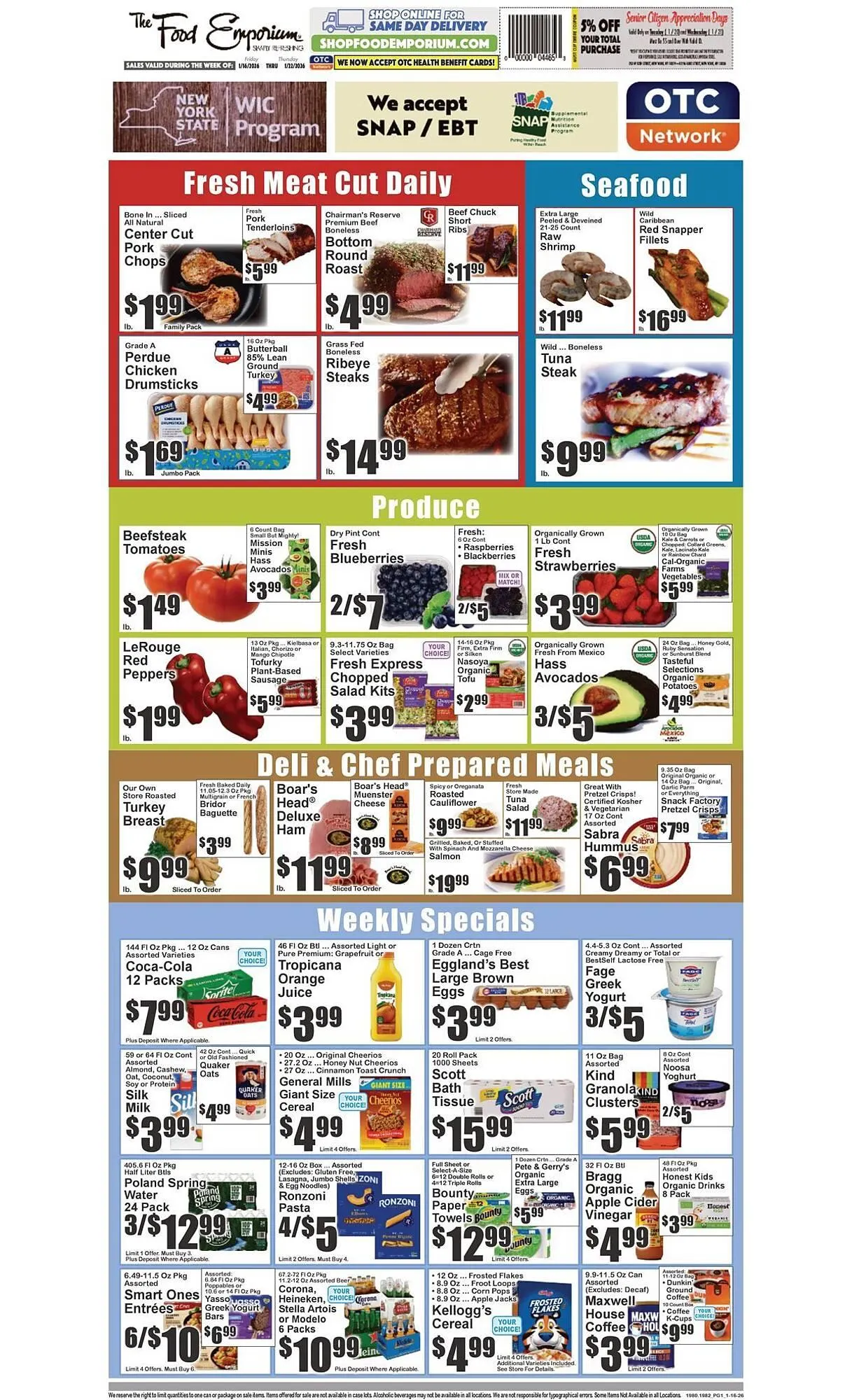 Weekly ad The Food Emporium circular from January 16 to January 22 2026 - Page 1