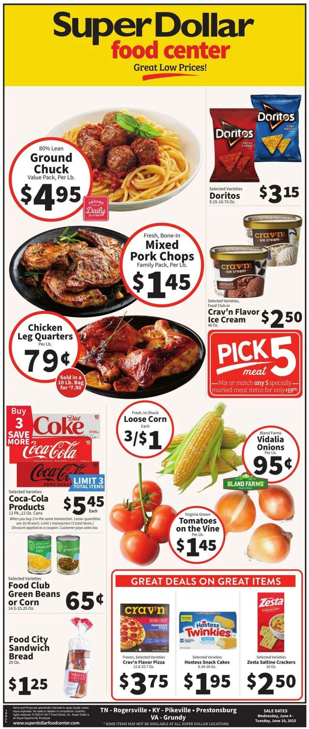 Weekly ad Super Dollar Food Center Current weekly ad from June 4 to June 10 2025 - Page 1
