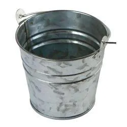 4" Small Galvanized Bucket with Handle