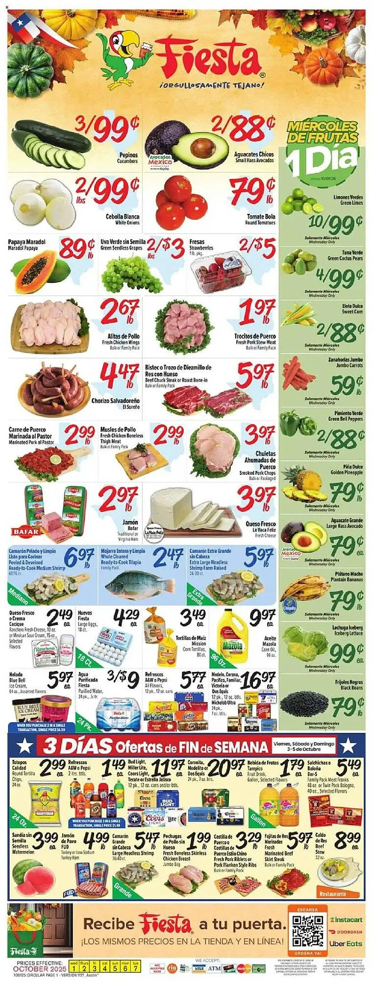 Weekly ad Fiesta Mart weekly ad from October 1 to October 8 2025 - Page 1