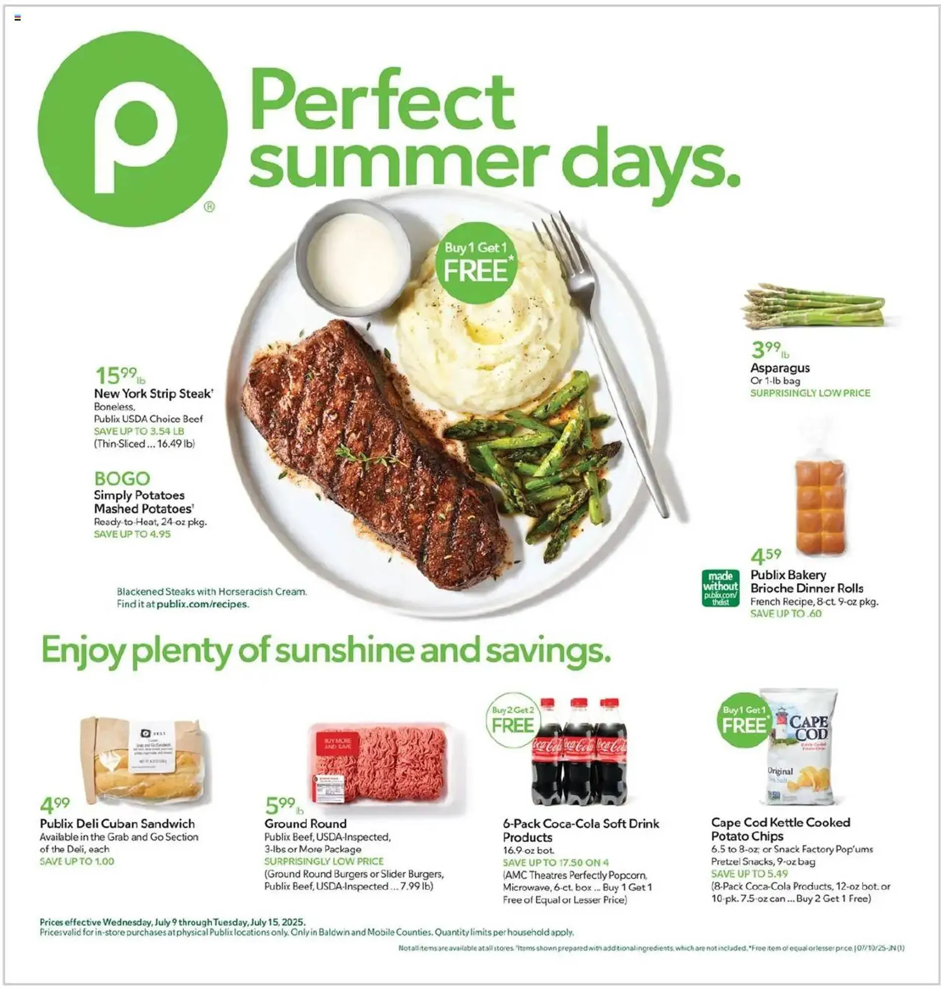 Weekly ad Publix Weekly Ad from July 9 to July 15 2025 - Page 1