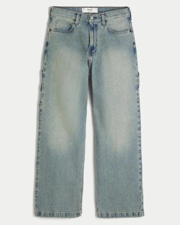 Medium Wash Super Baggy Painter Jeans