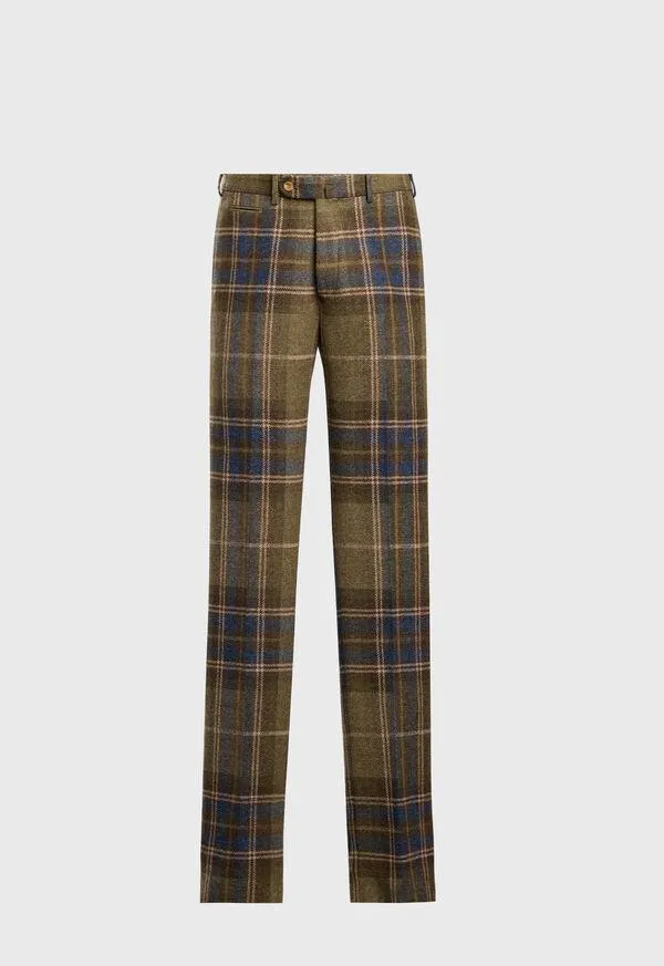 Shetland Wool Plaid Trouser