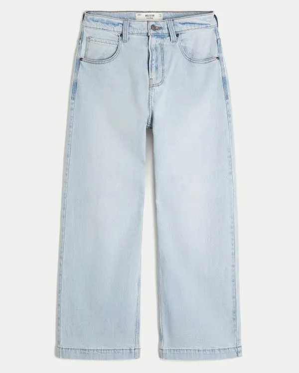 Light Wash Playing Cards Graphic Super Baggy Jeans