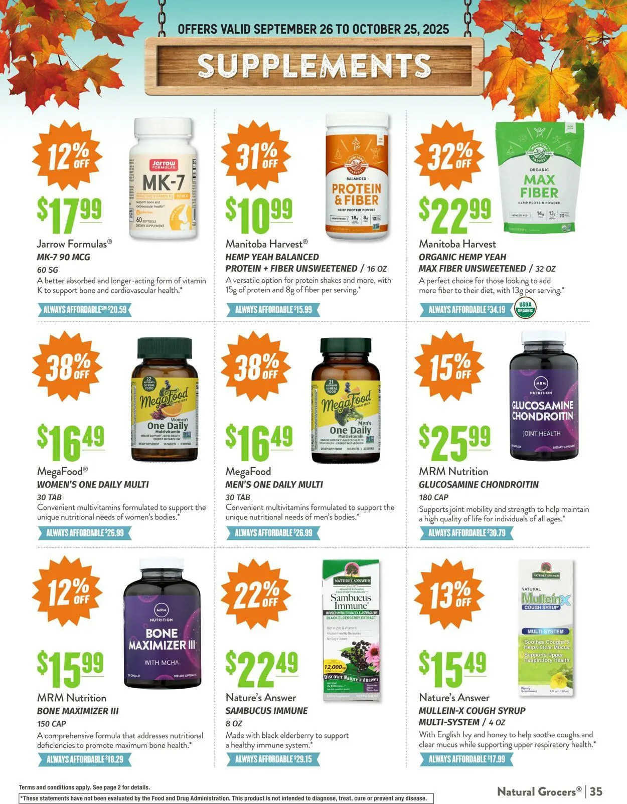 Weekly ad Natural Grocers from September 24 to October 17 2025 - Page 35