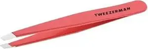 Tweezerman Fashion Color Slant Tweezer, Geranium, 1 Count