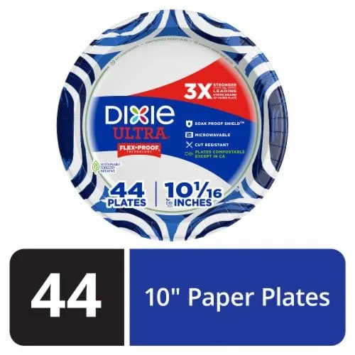 Dixie Ultra® 10 Inch Compostable Paper Plates