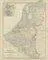 Antique Map of Belgium and the Netherlands by Johnston, 1909