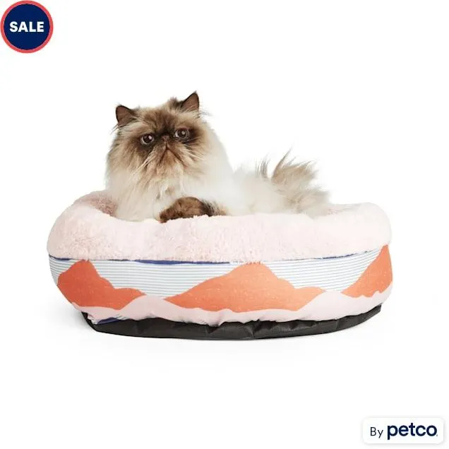 EveryYay Essentials Donut Dog Bed, 21" L X 21" W X 6" H, Small, Orange