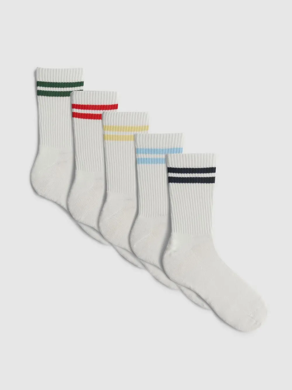 5-Pack Striped Ankle Socks