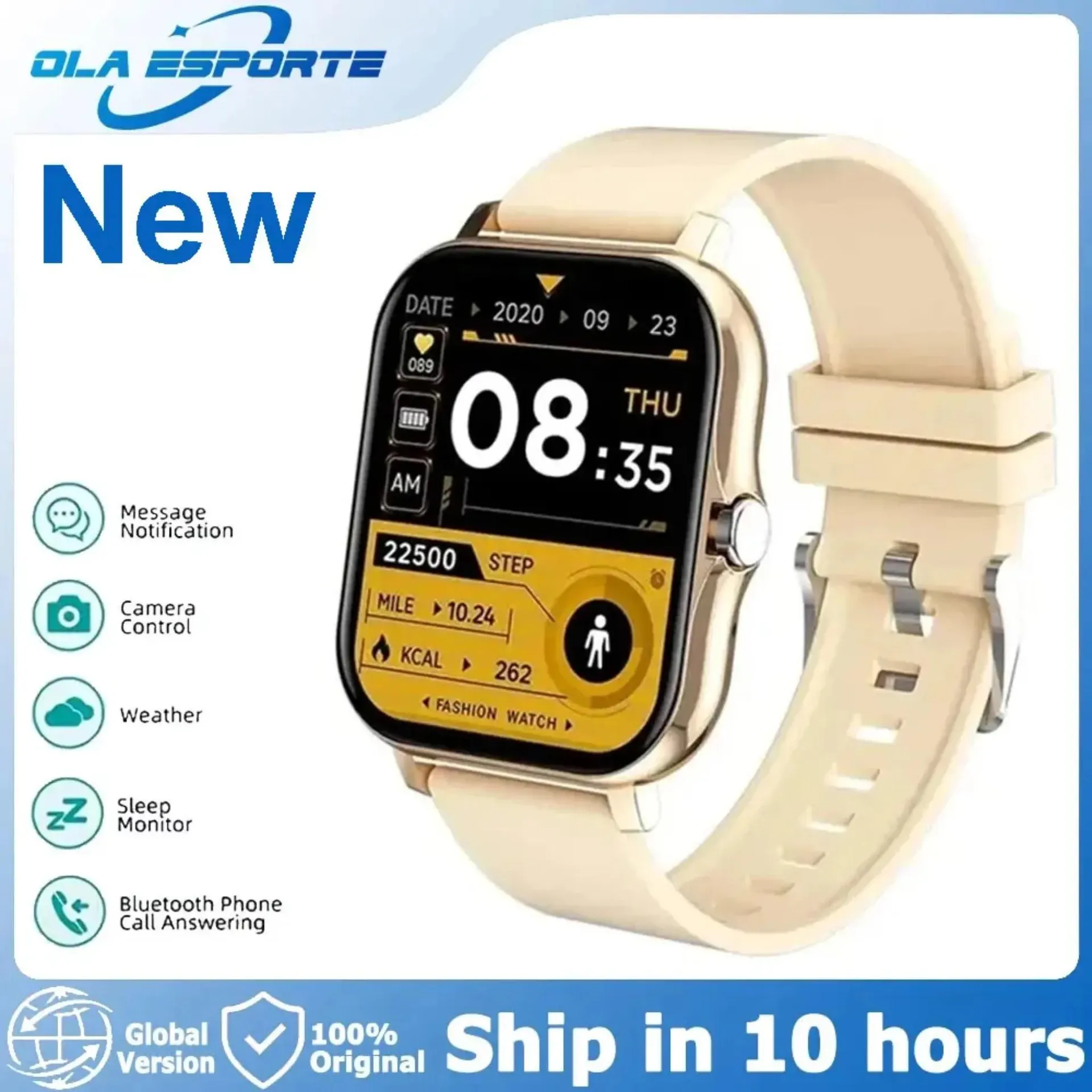 Reloj inteligente 2024 para mujer y hombre, con pantalla táctil completa, control del ritmo cardíaco y de la actividad física, reloj inteligente con llamadas Bluetooth para Android e IOS