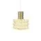 Large Mid-Century Modern Amber Bubble Glass Pendant by Helena Tynell for Limburg, Germany, 1960s