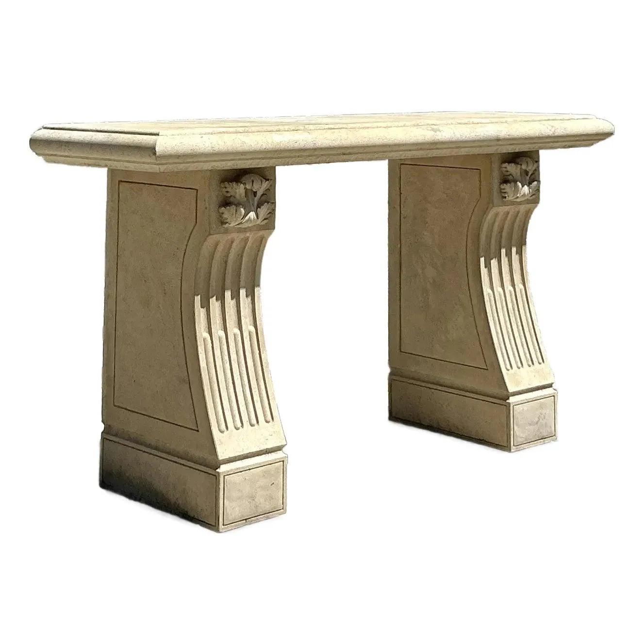 Vintage Regency Cast Concrete Console Table