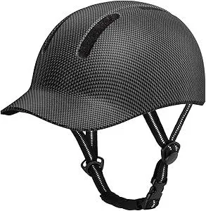 Shinmax Bike Helmet - Lightweight Adjustable Baseball Cap Style Cycling Helmet with Long Visor, Reflective Strip, for Urban Commuter, Mountain & Road Biking