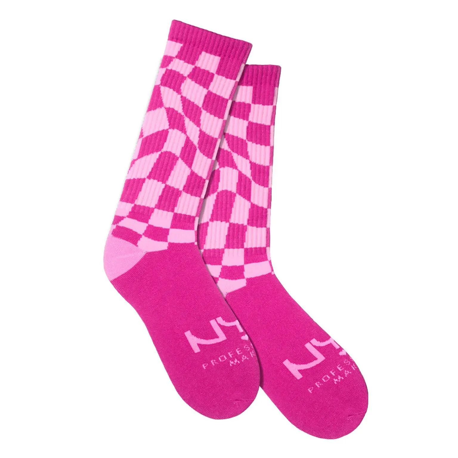 SOFT N' SMUSHY PINK CHECKERED SOCKS