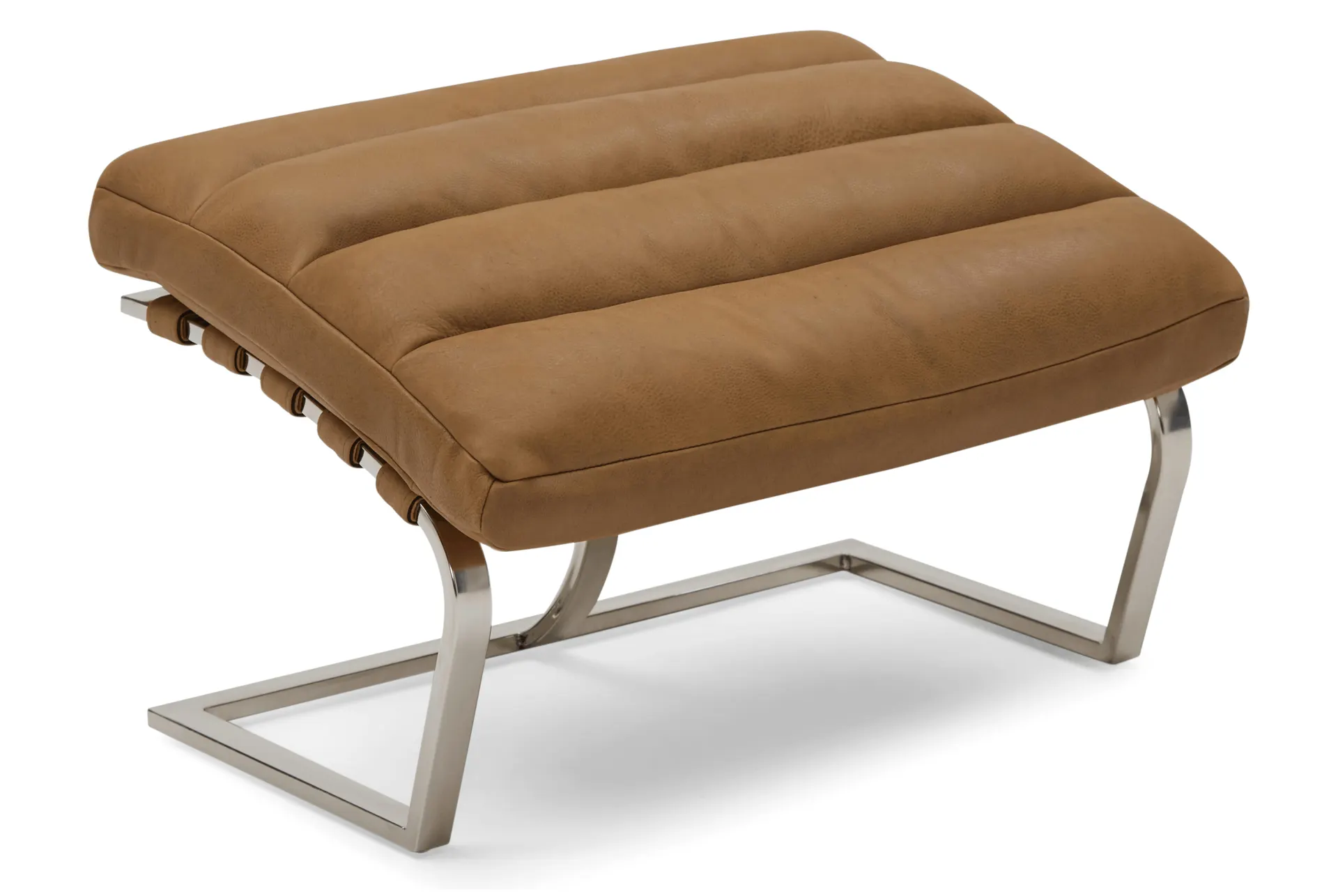 Halston Leather Ottoman
