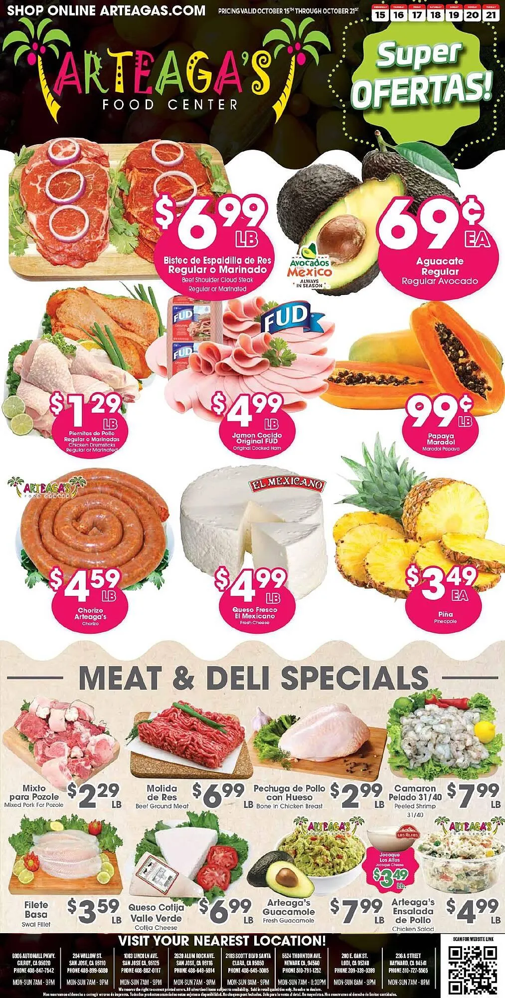 Weekly ad Arteagas Food Center weekly ad from October 15 to October 21 2025 - Page 1
