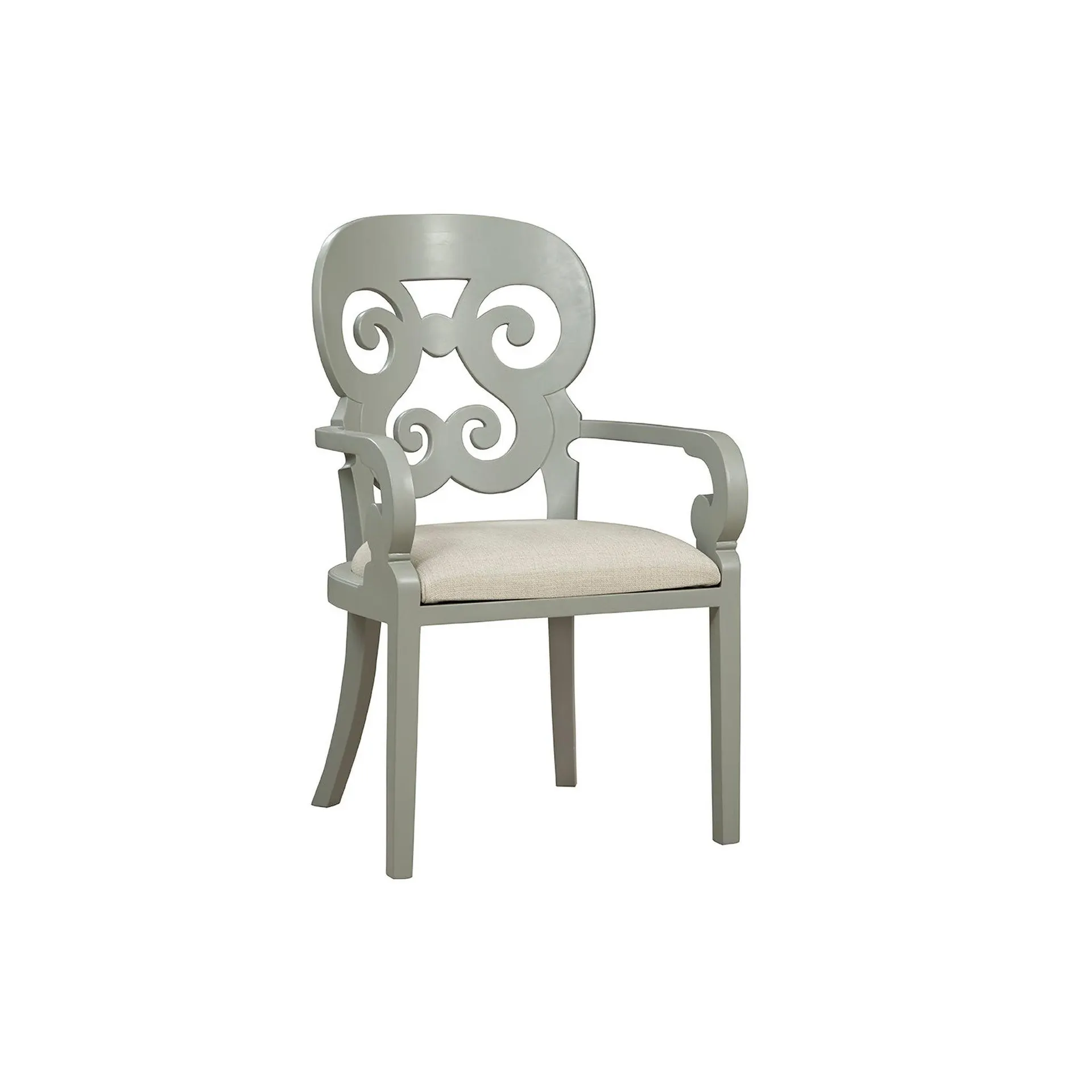 Morrigan Carved Wood Arm Chair