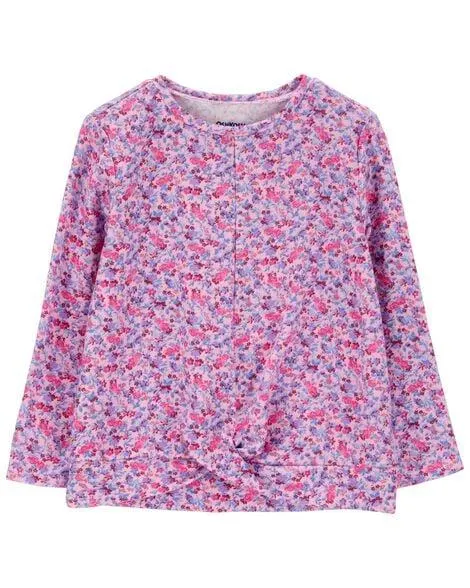 Baby Floral Jersey Long-Sleeve Fashion Top - Floral