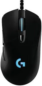Logitech G403 Hero 25K Gaming Mouse, Lightsync RGB, Lightweight 87G+10G optional, Braided Cable, 25, 600 DPI, Rubber Side Grips, Black