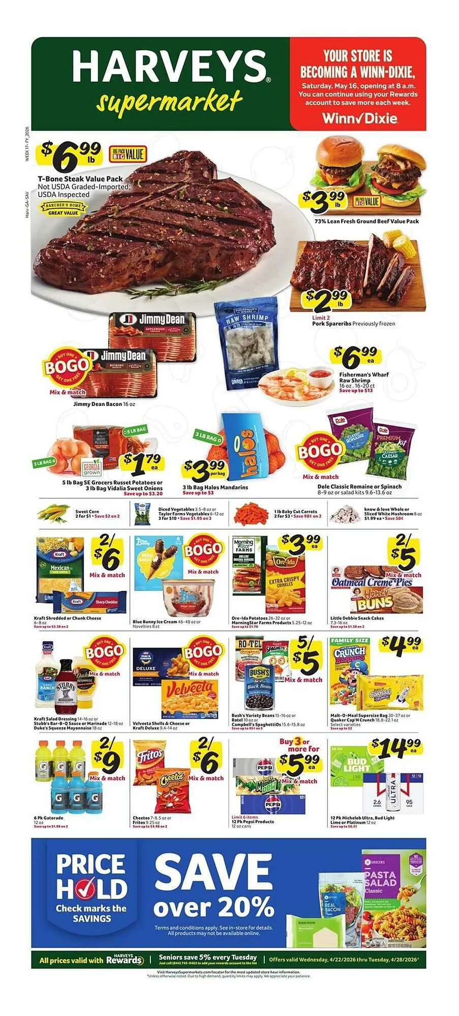 Weekly ad Harveys Supermarkets weekly ad from April 22 to April 28 2026 - Page 1