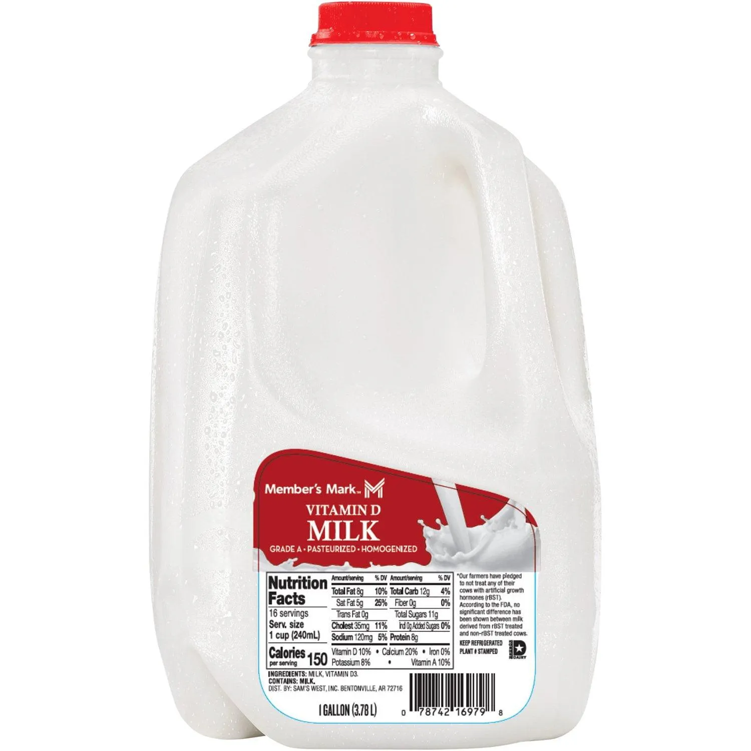 Member's Mark Grade A Vitamin D Whole Milk, 1 gal.