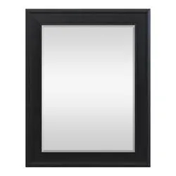 Vista™ 23"W x 29"H Matte Black Framed Mirror