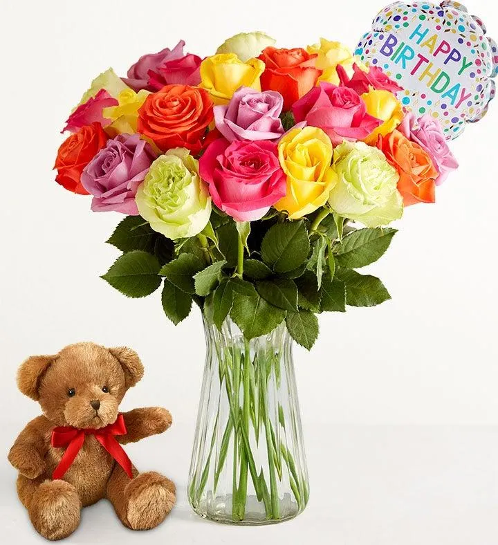 Happy Birthday Assorted Roses