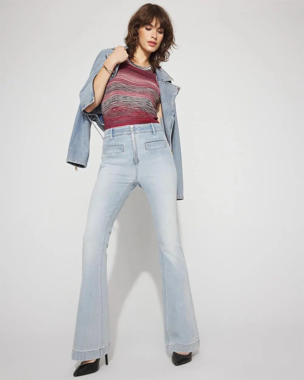 Extra High-Rise Novelty Pocket Flare Jean