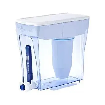 ZeroWater 20-Cup Ready-Pour 5-Stage Water Filter Dispenser with 0 TDS Water Filter – IAPMO Certified to Reduce Lead, Chromium, and PFOA/PFOS
