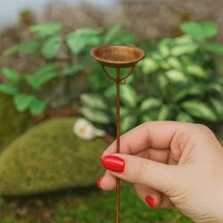 Rusty Mini Birdbath Pick