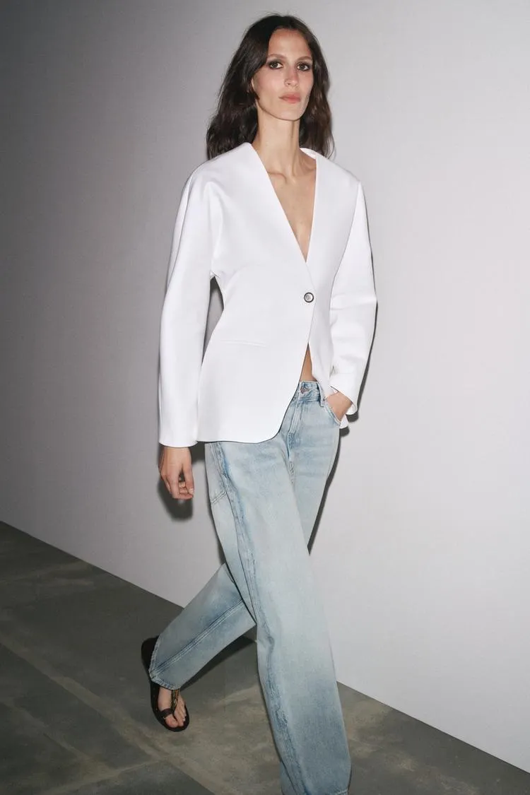 BLAZER ENTALLADA LINO 100% ZW COLLECTION