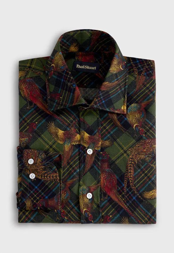Wool & Silk Printed Sport Shirt