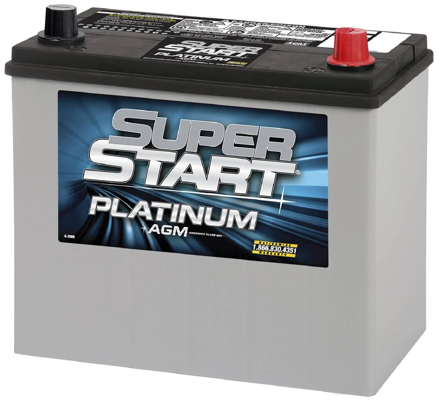 Super Start Platinum AGM Top Post Battery Group Size 51R - 51RTPLT
