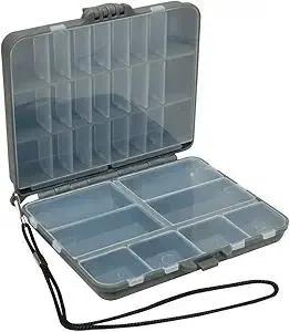 Plano Compact Side by Side Tackle Box,Gray/Clear