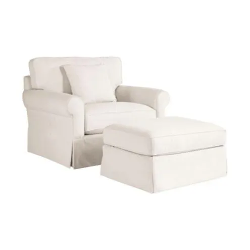 Baldwin Upholstered Club Chair & Ottoman