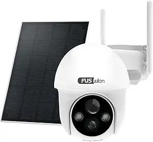 Solar Security Cameras Wireless Outdoor, PTZ WiFi Solar Camera with 360° View, Battery Powered, Spotlight, Night Vision, PIR Motion Detection | Siren, 2-Way Talk, 1080p, IP65, SD/Cloud Storage