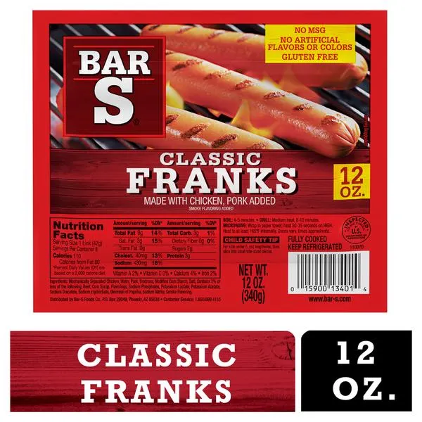 Bar-S Classic Franks Hot Dogs