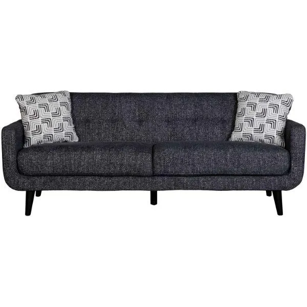 Hadley Night Black Tufted Sofa